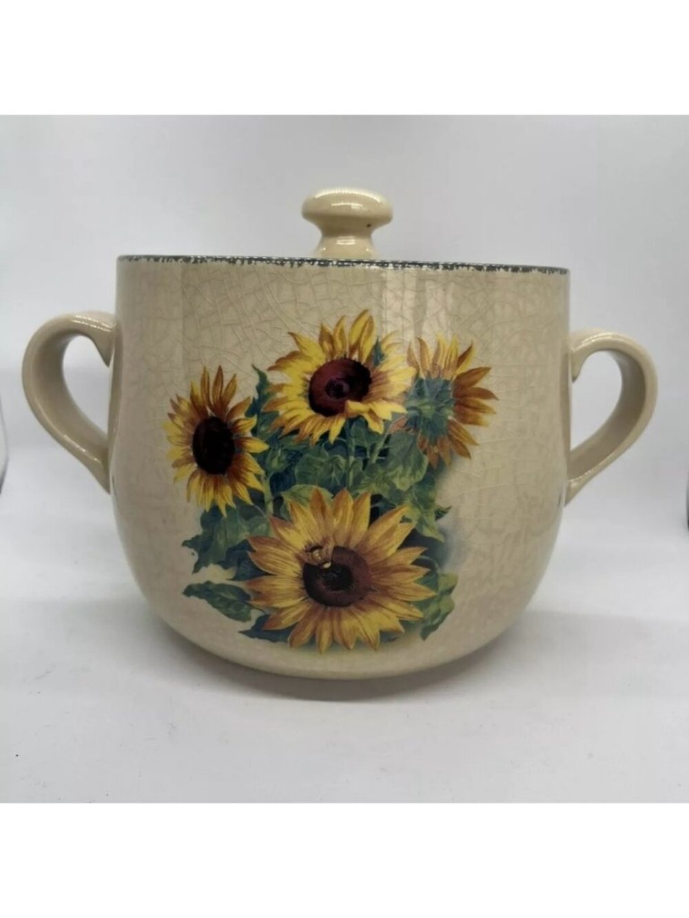 Vintage Home & Garden Stonewear Collection Bumble Bee Design Pot